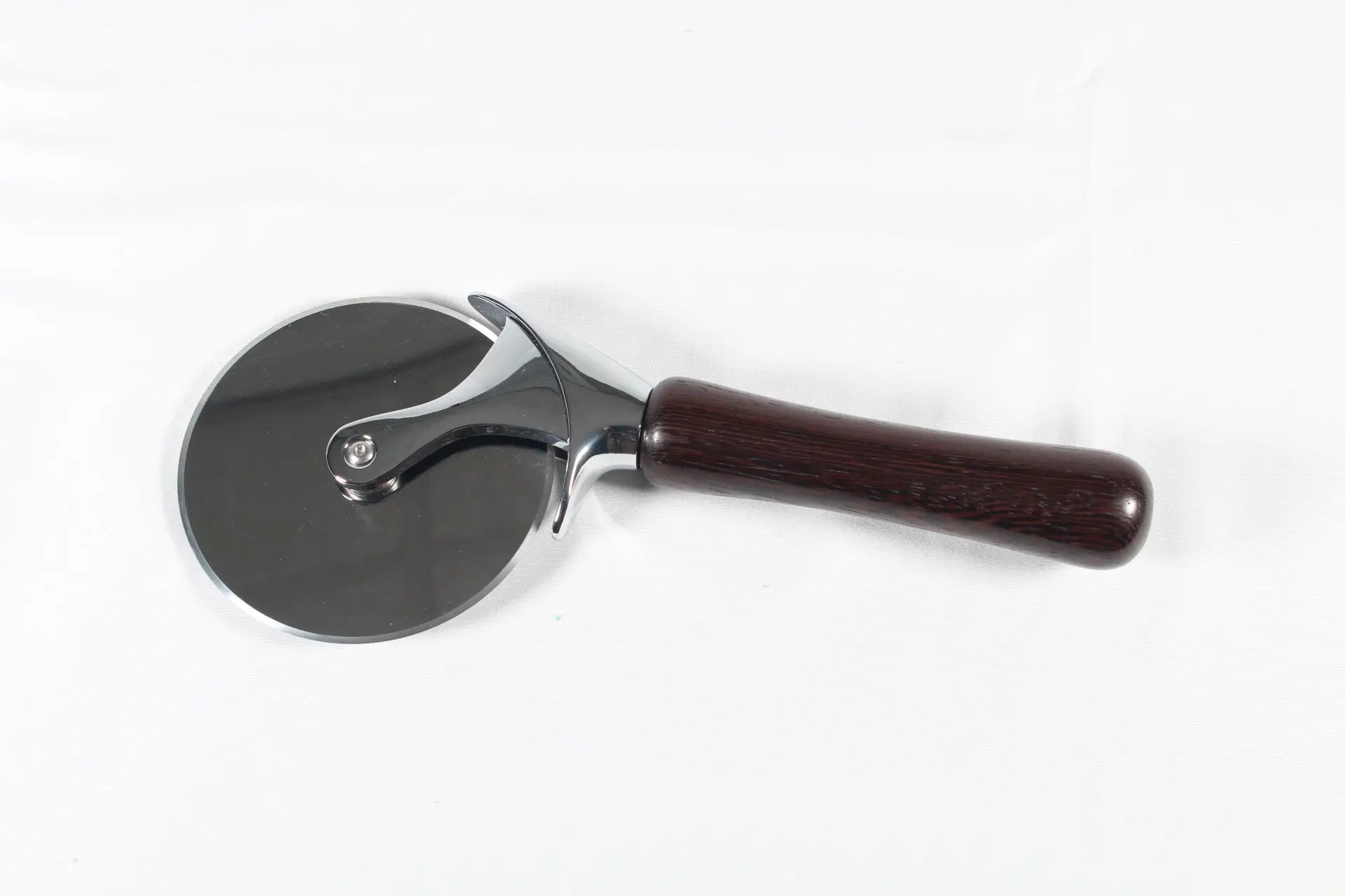 Hand Turned Olive Wood Pizza Cutter - Image 6