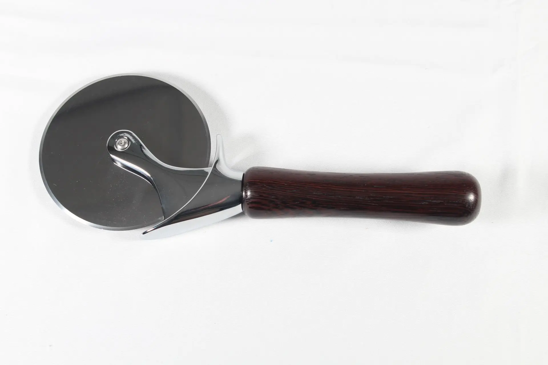 Hand Turned Olive Wood Pizza Cutter - Image 7